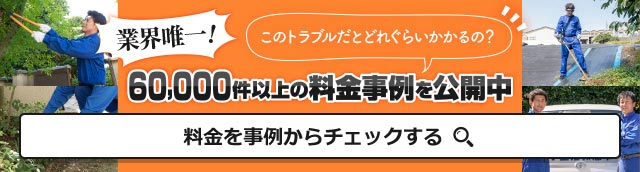 業界唯一！60,000件以上の料金事例を公開中　料金を事例からチェックする