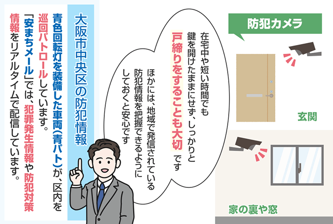 大阪府大阪市中央区の防犯情報