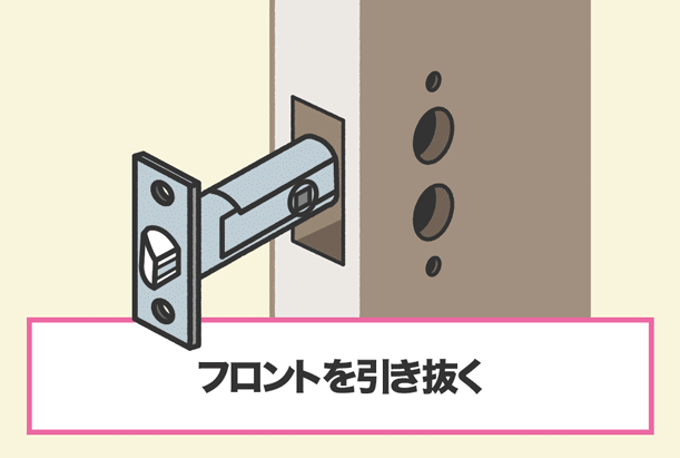 7.フロントを引き抜く。