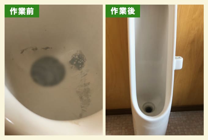 男性用小便器のつまり除去