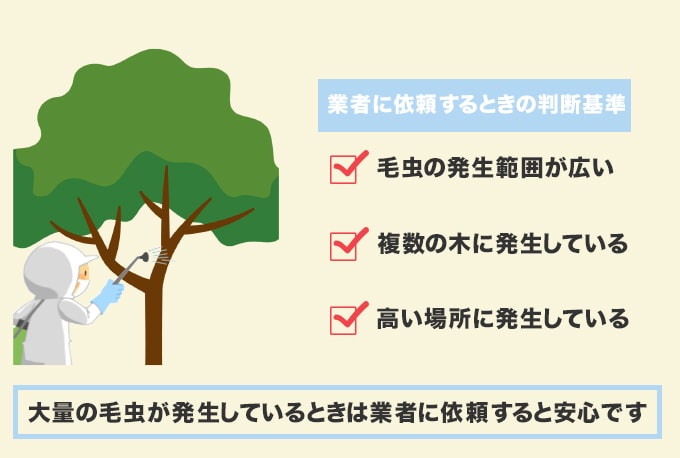 業者に毛虫駆除を依頼したときの作業方法