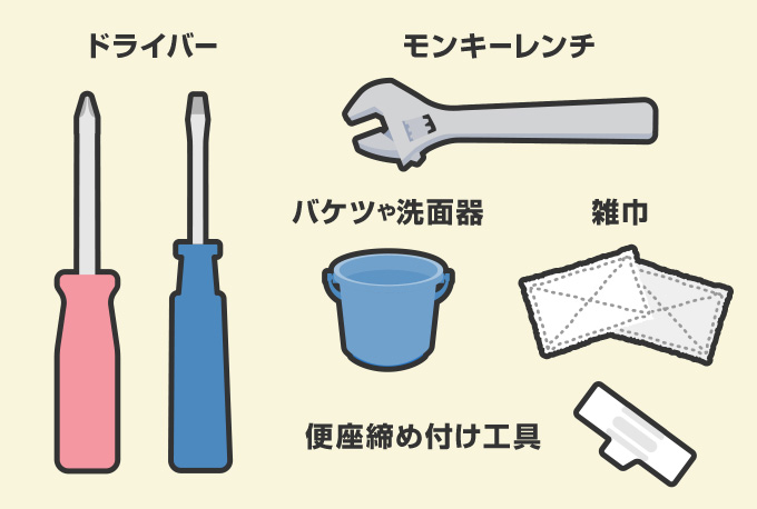 便座交換に必要な道具一覧