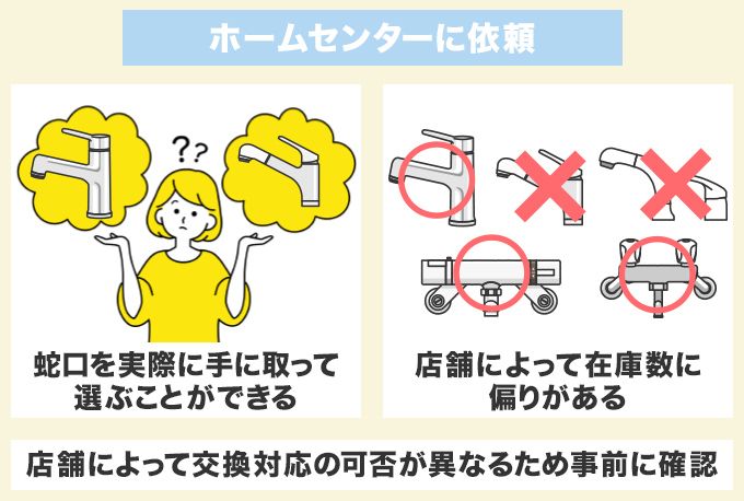 ホームセンターに蛇口交換を頼む場合