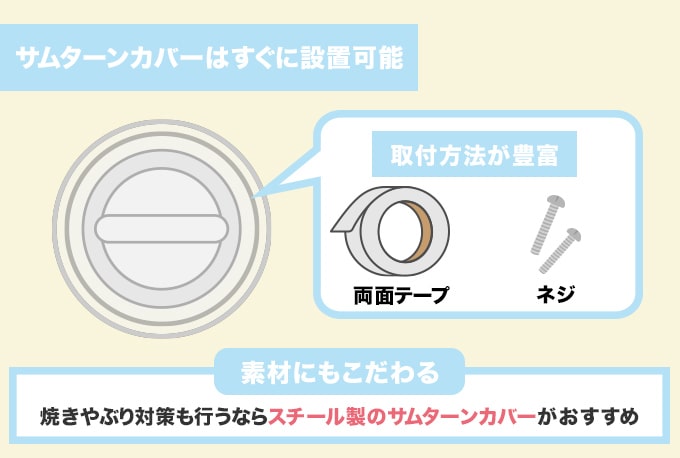 サムターンカバーを設置する