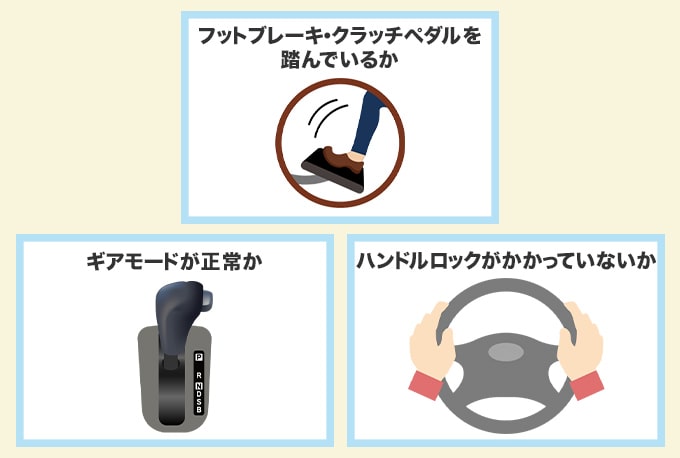 車の操作方法が間違っていないかチェック
