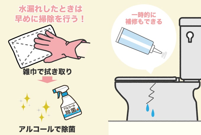 トイレの便器がひび割れている