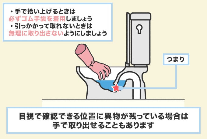 目視で確認できるなら手で拾う