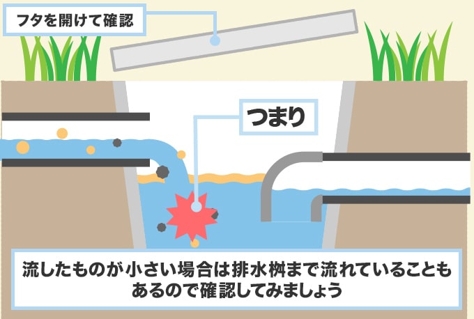 排水桝を確認してみる