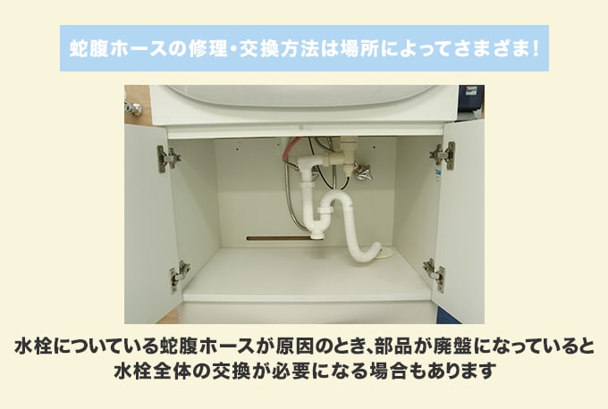 生活救急車で蛇腹ホースの修理・交換作業を行った場合の費用相場