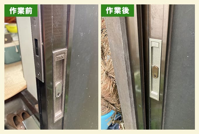 玄関戸先錠の鍵交換