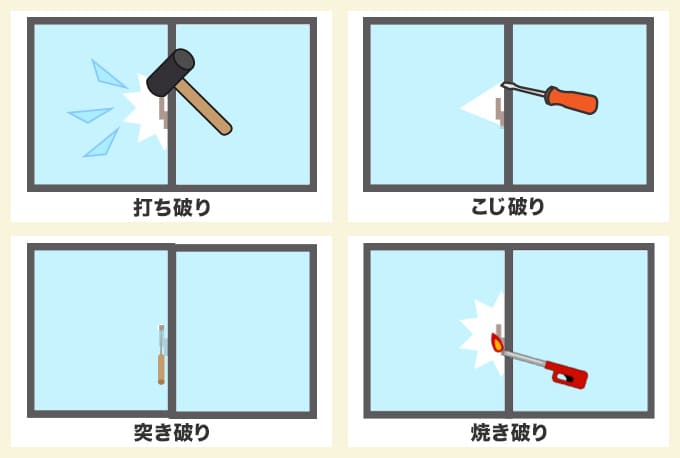 窓からの侵入手口