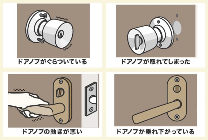 ドアノブの修理・調整