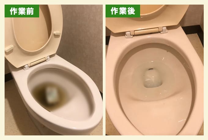 汚物によるトイレの排水つまり除去