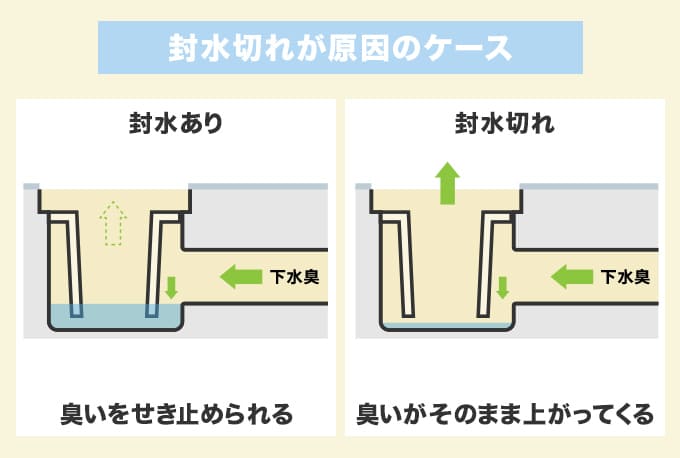封水切れが原因のケース