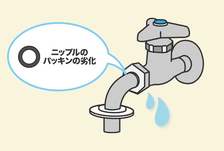 蛇口ニップルから水漏れ