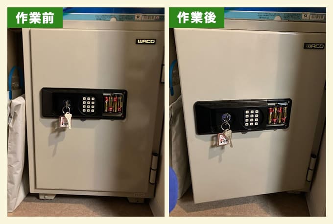 電池ケースの接触不良によるテンキー式金庫の解錠