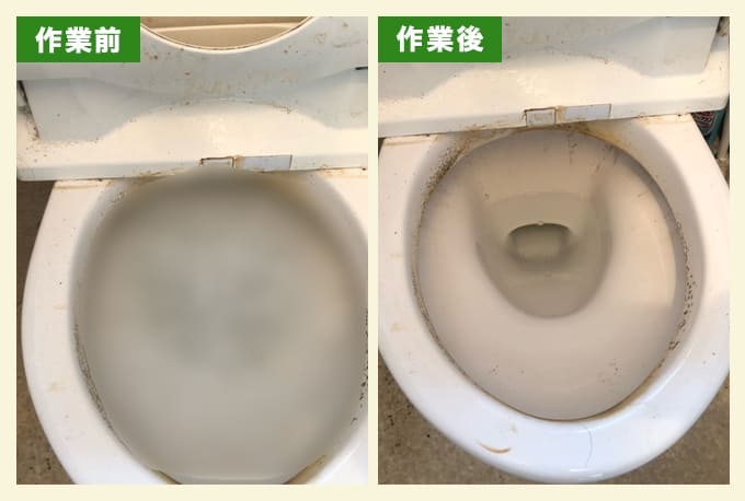 トイレットペーパーが滞留したことによる排水つまり除去