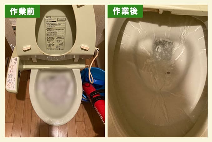 トイレットペーパーによる排水つまり除去