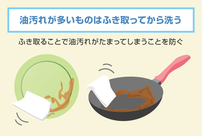 油汚れふき取り