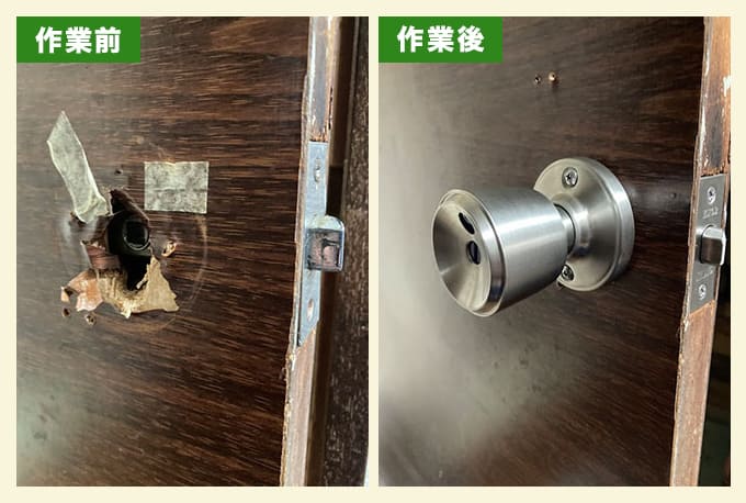 壊れてしまったトイレのドアノブ交換